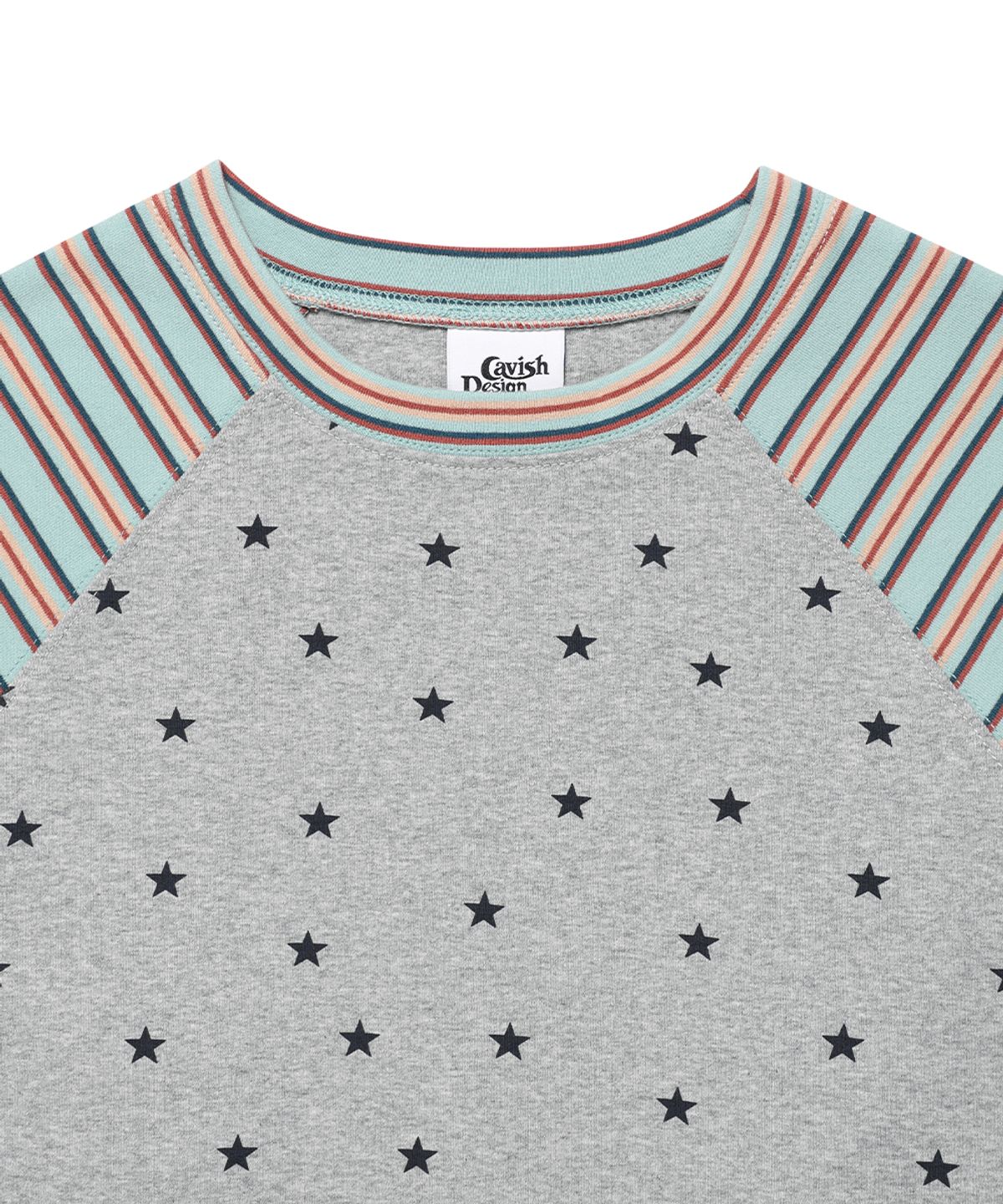 카비시(CAVISH) STRIPED STAR RAGLAN LS TEE GREY(CV2GSFT550A)