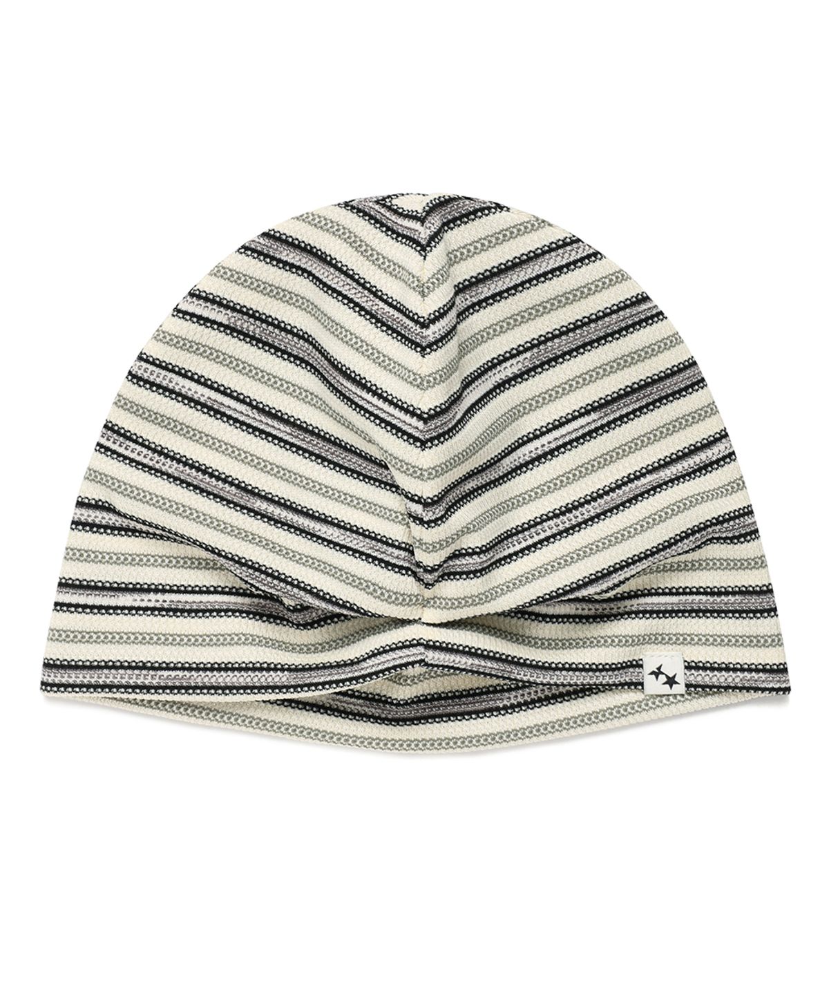 카비시(CAVISH) STRIPED BUTTON BEANIE IVORY(CV2GSUAB21A)