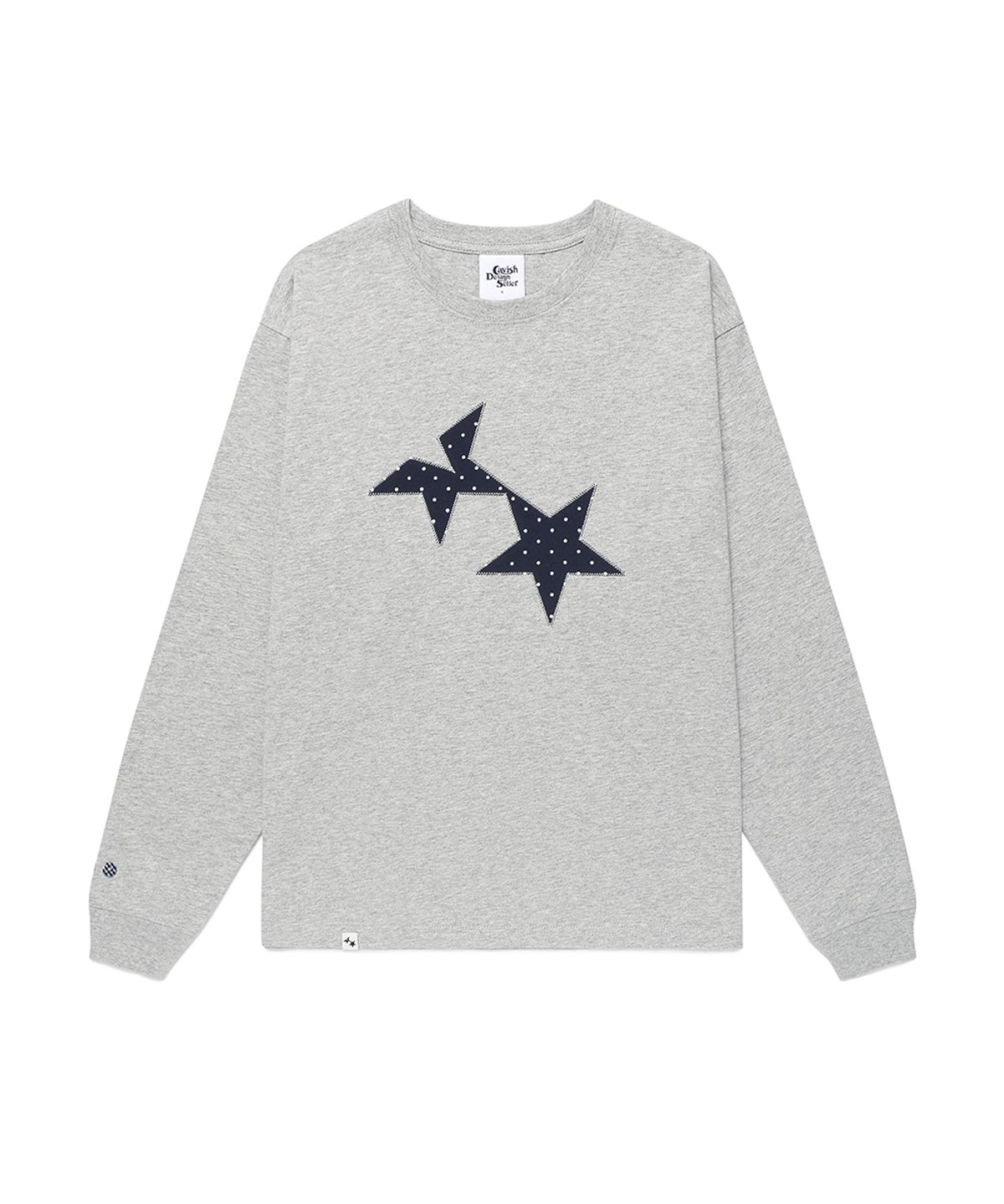 카비시(CAVISH) TWIN STAR DOT APPLIQUE LS TEE GREY(CV2GSUT556A)