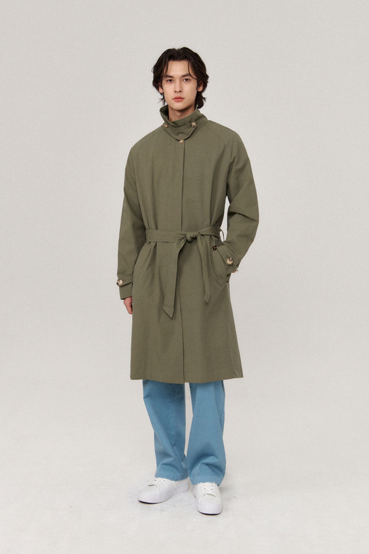 르몽생미셸(LE MONT ST MICHEL) MANUEL - TRENCH COAT_Khaki