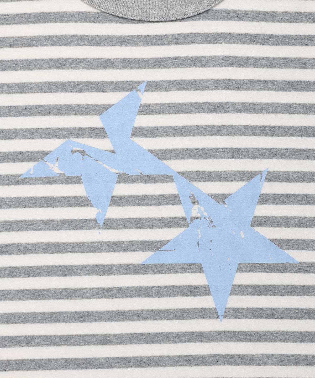 카비시(CAVISH) STRIPED TWIN STAR RINGER SS TEE LIGHT GREY(CV2GMUT505A)