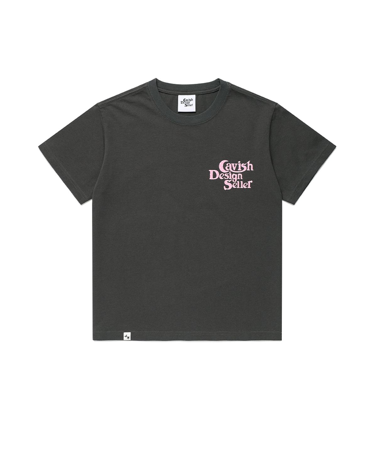 카비시(CAVISH) W STAR SELLER LOGO SS TEE CHARCOAL(CV2GMFT549A)