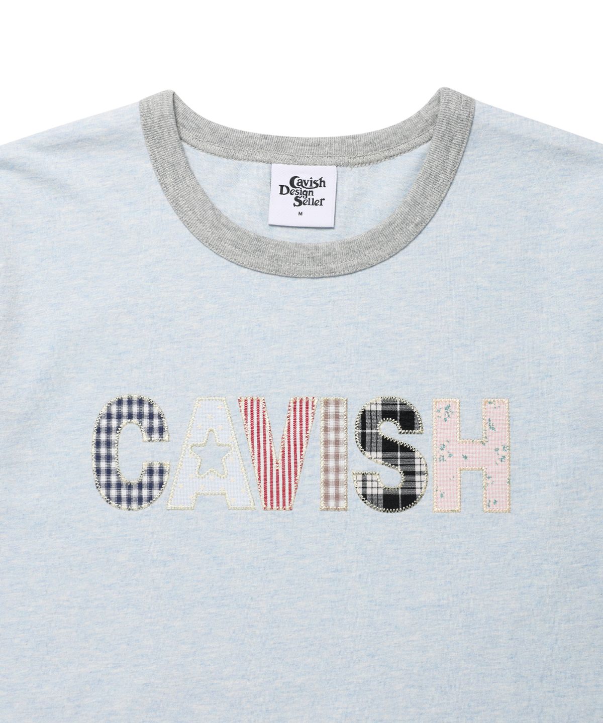 카비시(CAVISH) CAVISH APPLIQUE RINGER SS TEE BLUE(CV2GMUT509A)