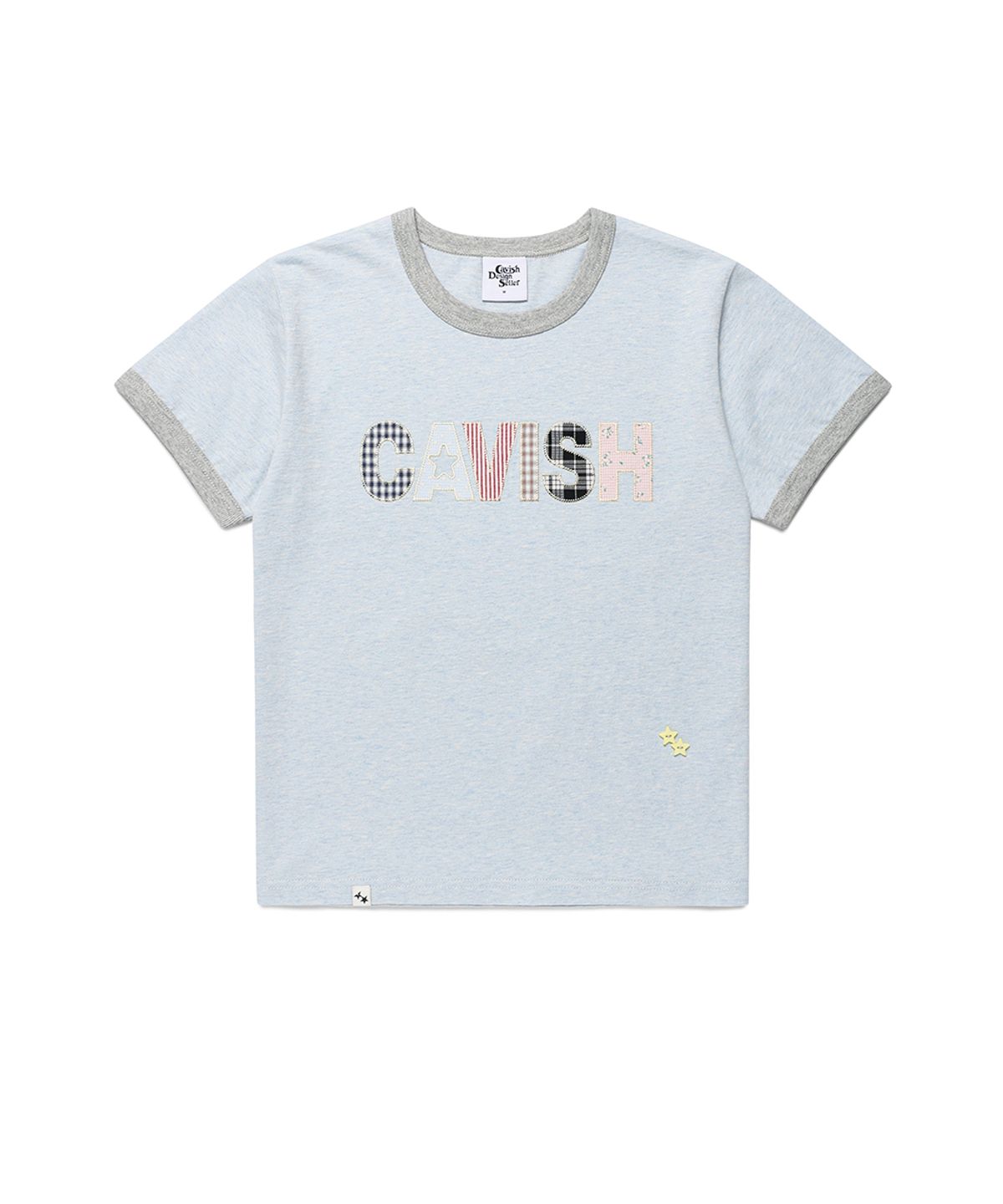 카비시(CAVISH) CAVISH APPLIQUE RINGER SS TEE BLUE(CV2GMUT509A)