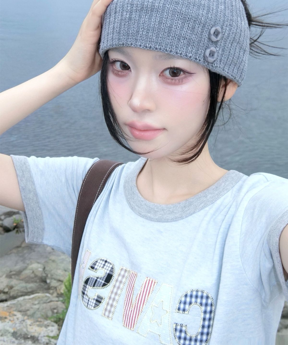 카비시(CAVISH) CAVISH APPLIQUE RINGER SS TEE BLUE(CV2GMUT509A)