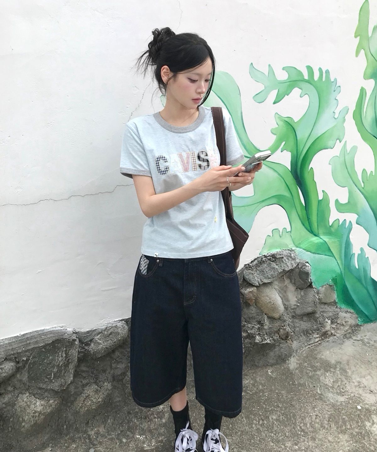 카비시(CAVISH) CAVISH APPLIQUE RINGER SS TEE BLUE(CV2GMUT509A)