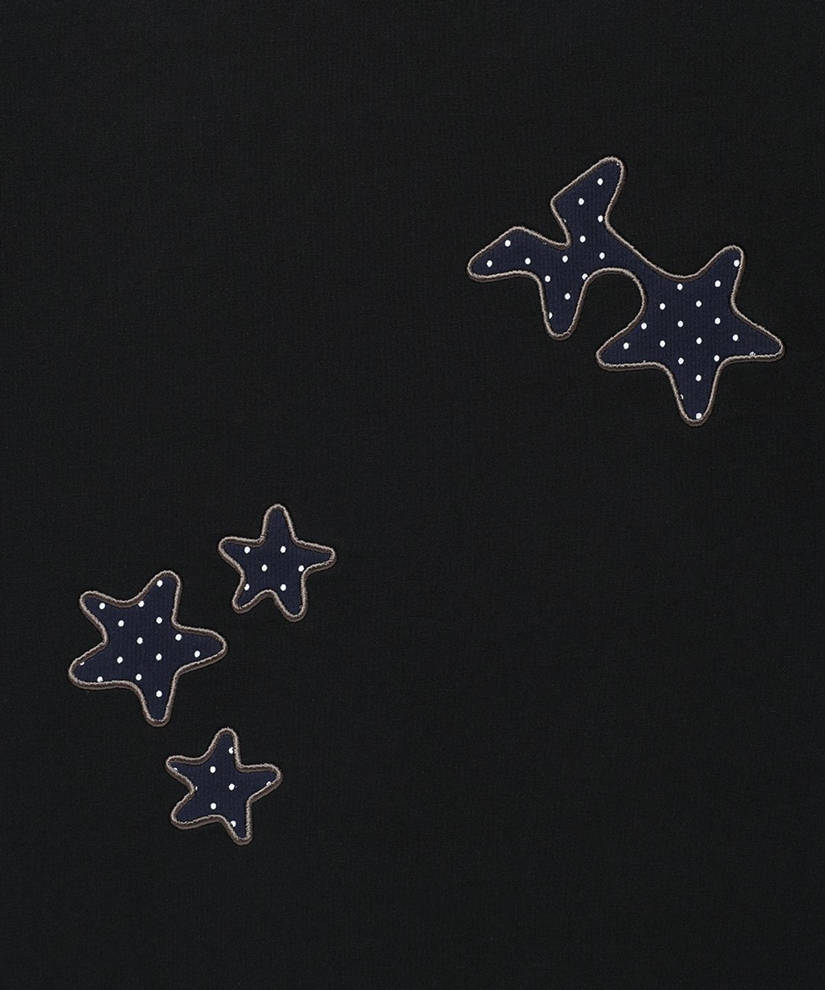 카비시(CAVISH) COZY STAR APPLIQUE SS TEE BLACK(CV2GMFT515A)