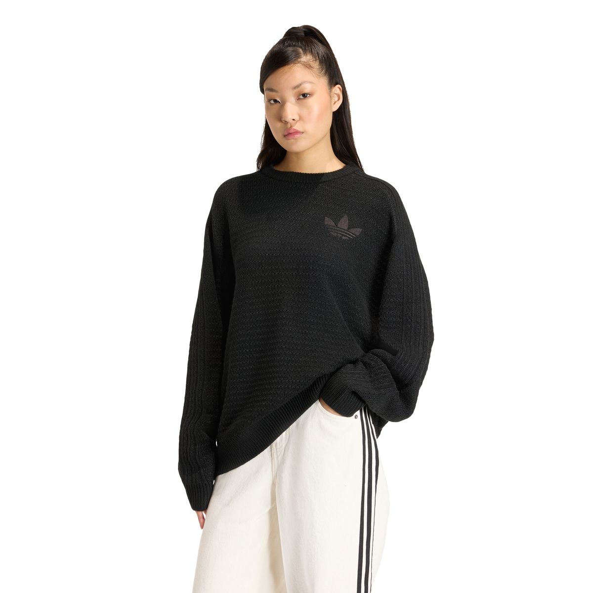 아디다스(ADIDAS) 홀리데이 팩 니트 스웨터 - 블랙 / KS6842