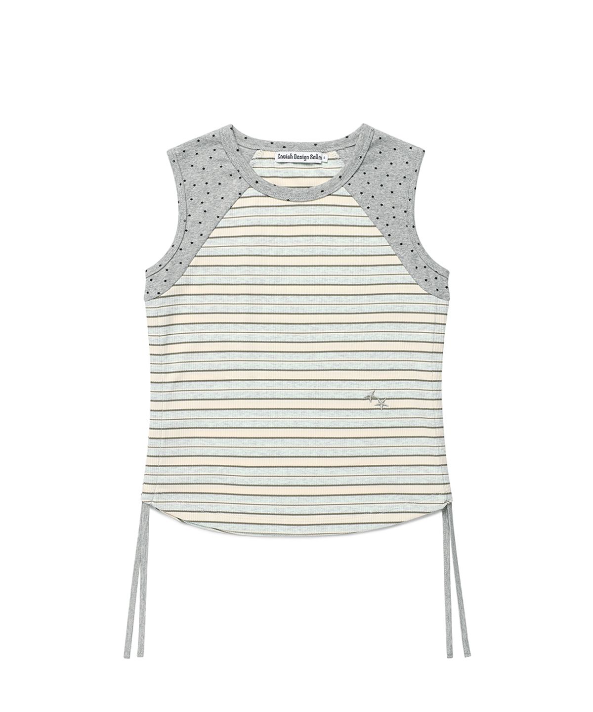 카비시(CAVISH) MULTI STRIPED SLEEVELESS BLUE(CV2GMFT581A)