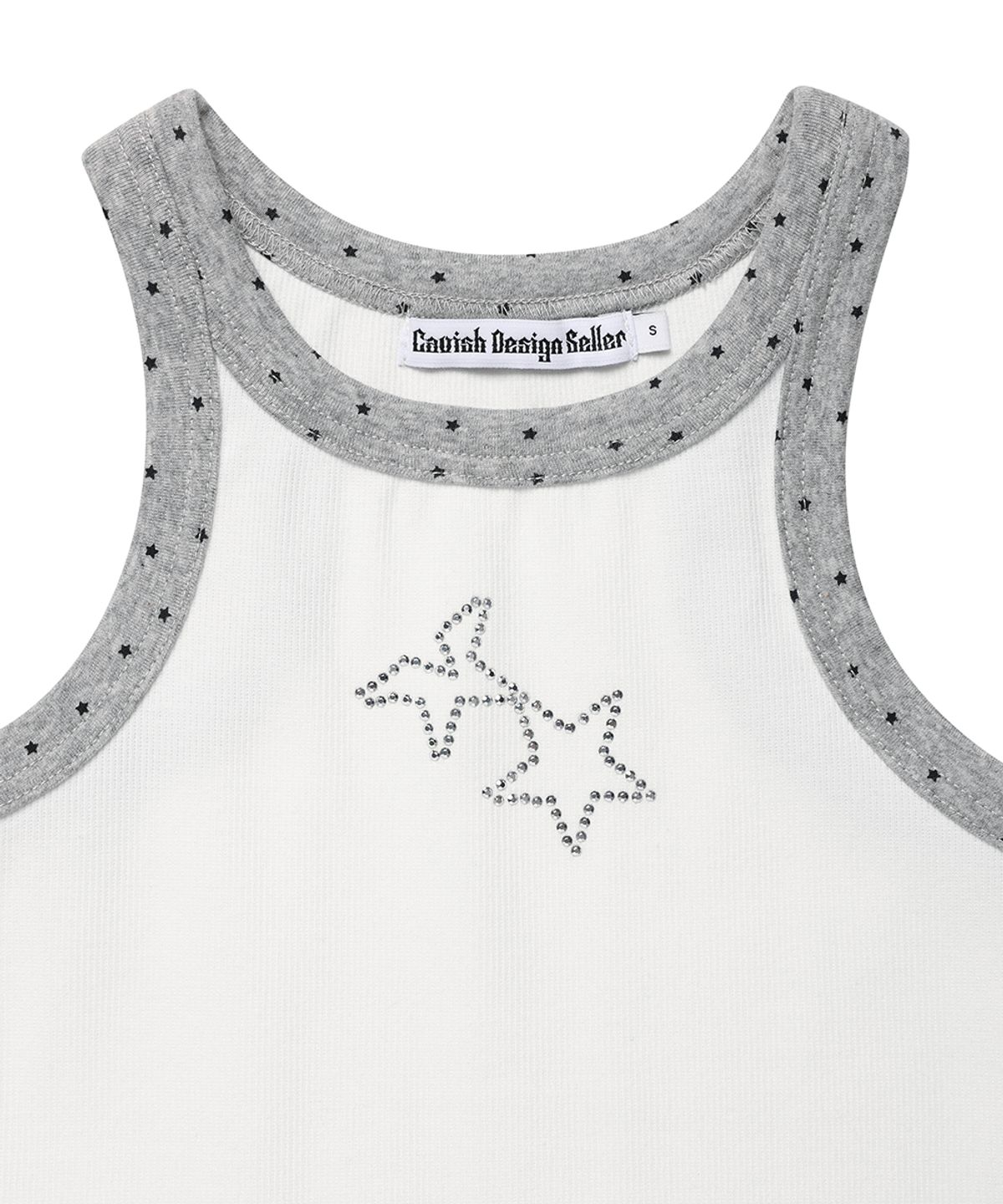 카비시(CAVISH) TWIN STAR SLEEVELESS TOP WHITE(CV2GMFT582A)