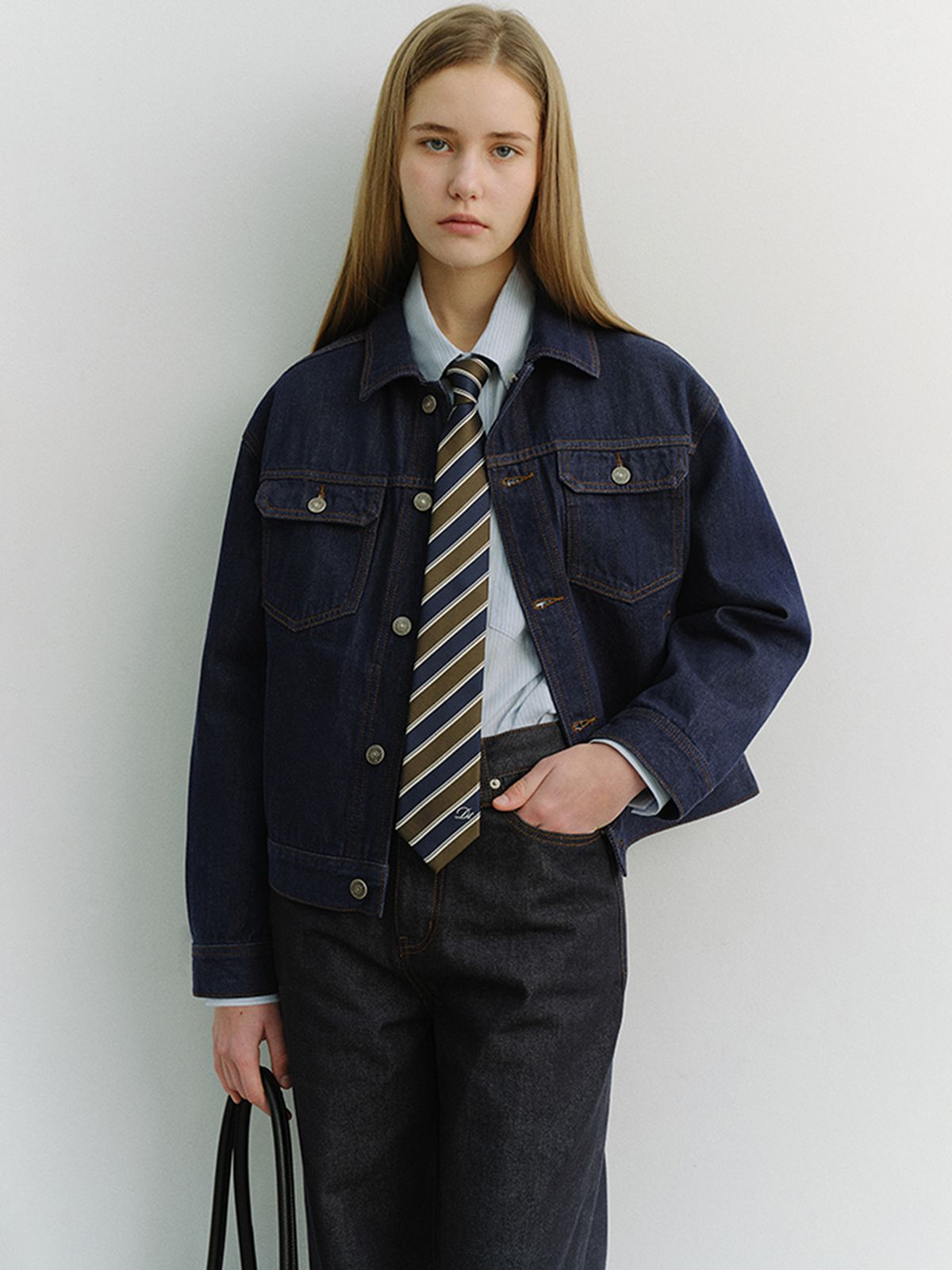 던스트(DUNST) UNISEX DENIM TRUCKER JACKET_UDJU6A108_INDIGO NAVY
