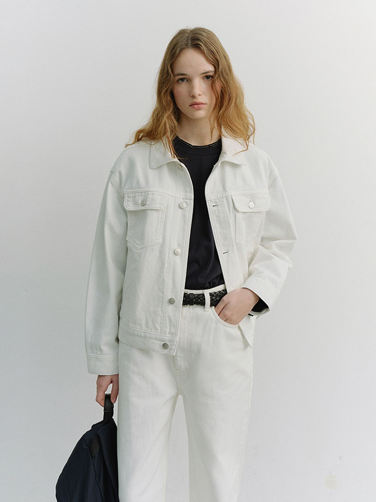 던스트(DUNST) UNISEX DENIM TRUCKER JACKET_UDJU6A108_IVORY