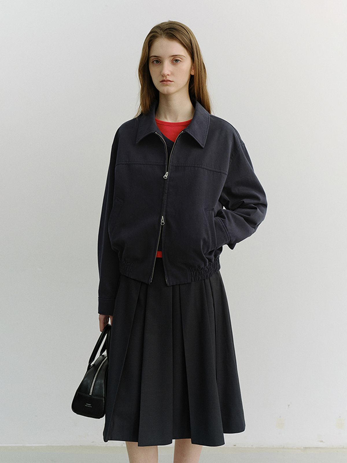 던스트(DUNST) UNISEX COLLARED BLOUSON JACKET_UDJU6A109_NAVY