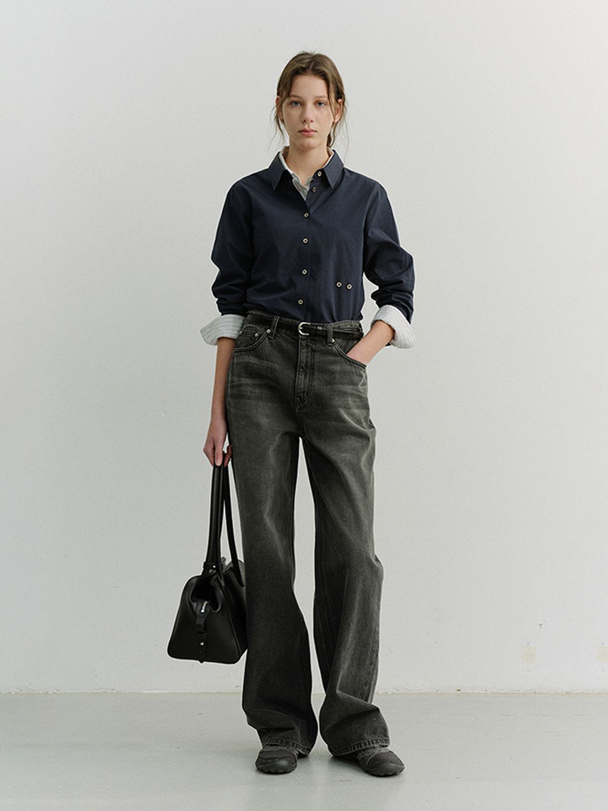 던스트(DUNST) 2-WAY ESSENTIAL SHIRT_UDSH6A201_NAVY