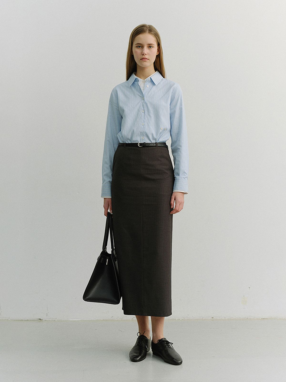 던스트(DUNST) 2-WAY ESSENTIAL STRIPED SHIRT_UDSH6A202_SOFT BLUE STRIPE