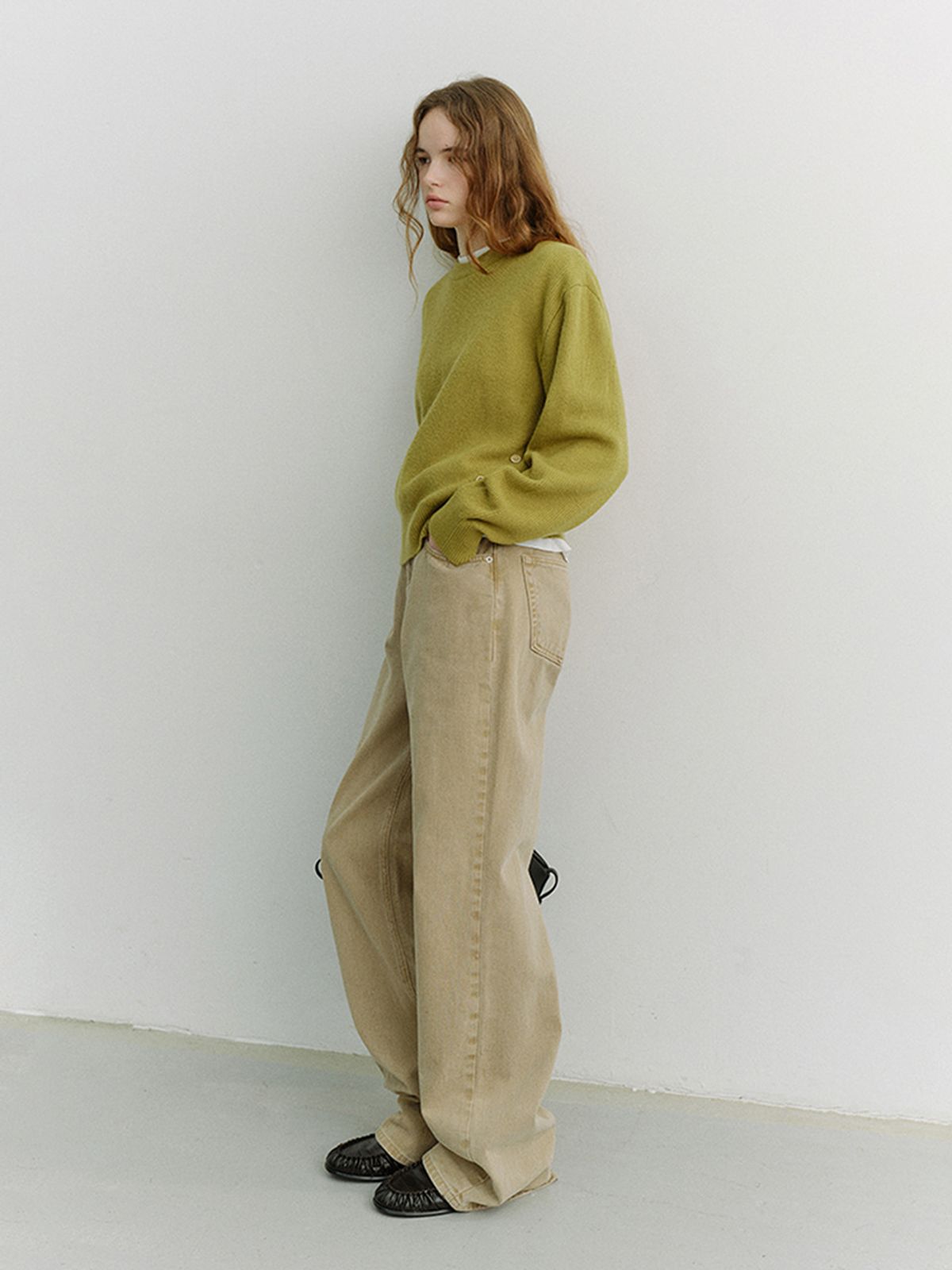 던스트(DUNST) RELAXED WIDE JEANS_UDPA6A208_DYED SAND BEIGE