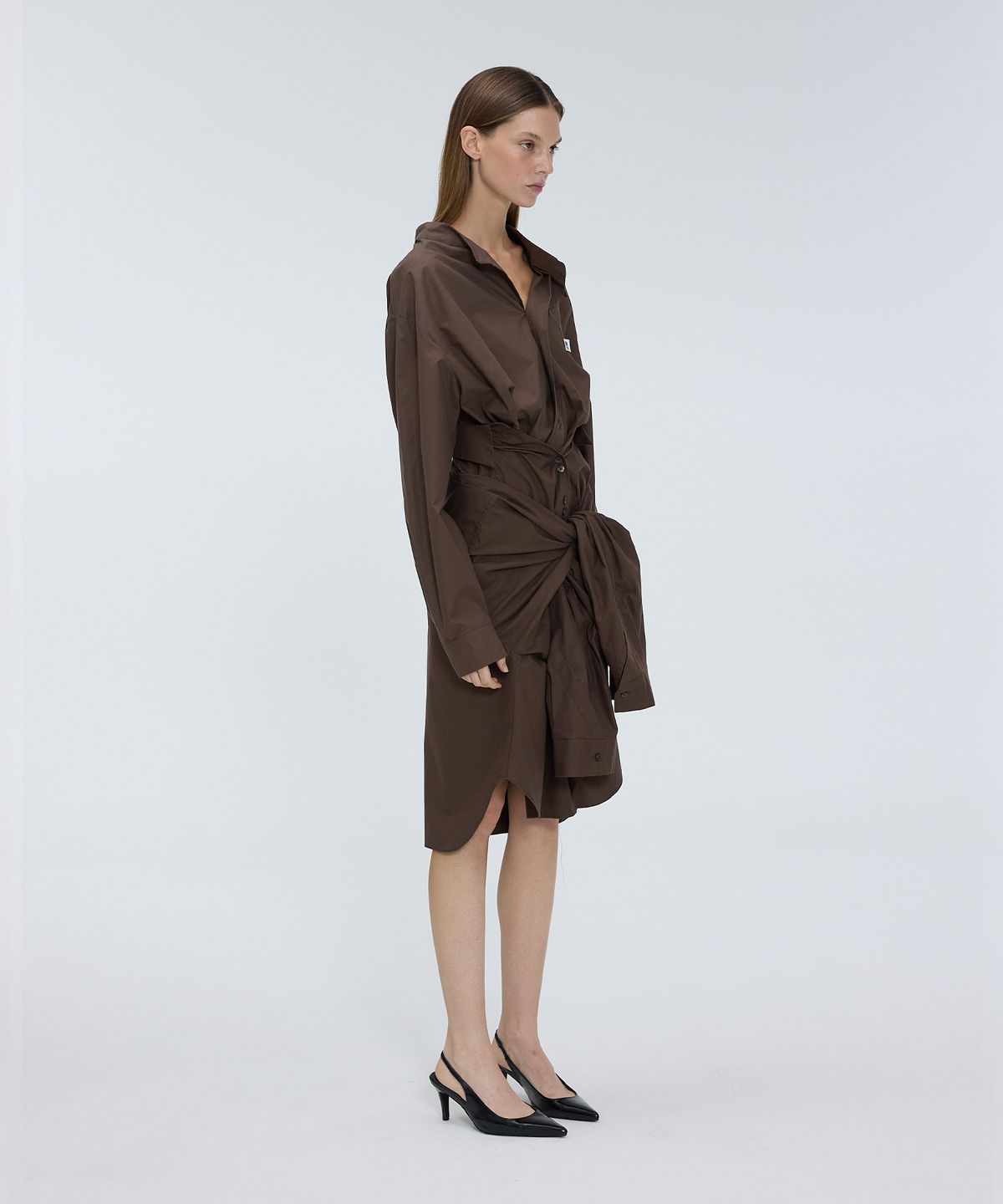 므아므(MMAM) Unbalance drape shirt