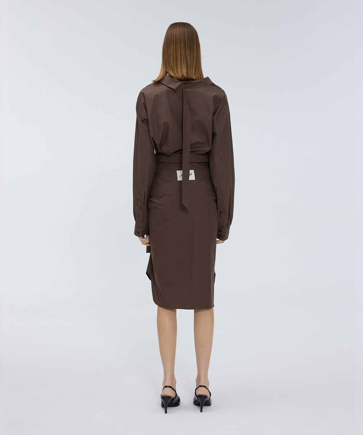 므아므(MMAM) Unbalance drape shirt