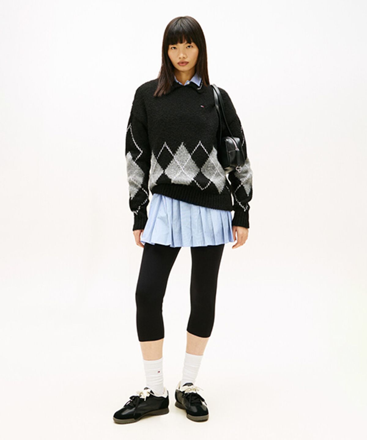 타미진스(TOMMY JEANS) 알파클리트 레더 러너-블랙(T52G0ARS120JT1BDS)