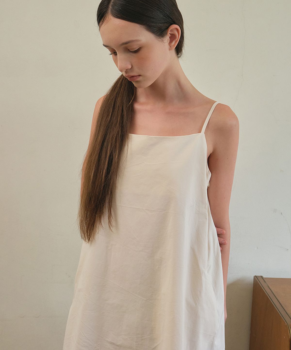 아우어노스텔지아(OURNOSTALGIA) Embroiderde layered dress_Cream(O25-OPS05)