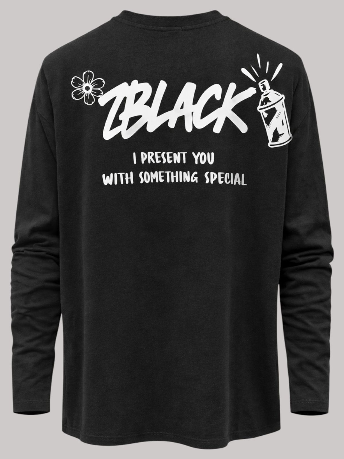 지블랙(ZBLACK) 스프레이 그래피티  롱슬리브(BLACK)
