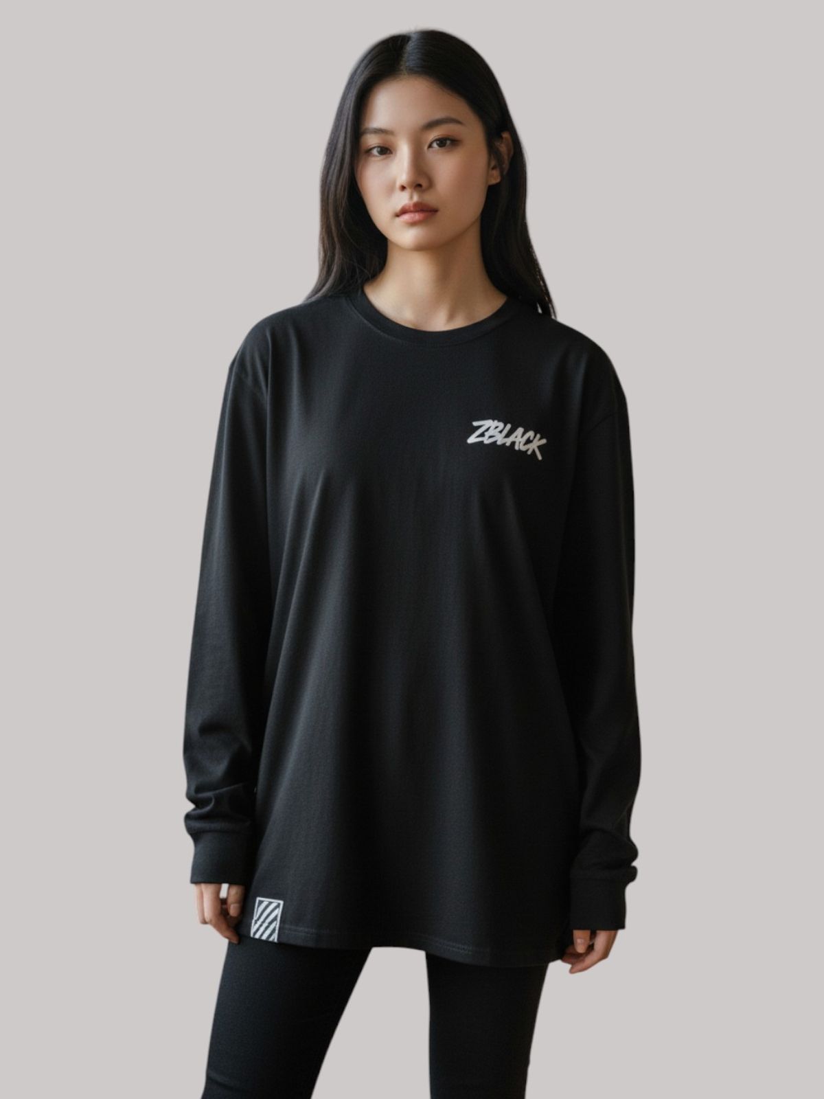 지블랙(ZBLACK) 스프레이 그래피티  롱슬리브(BLACK)