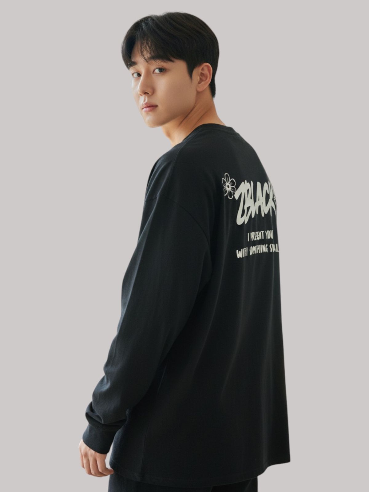 지블랙(ZBLACK) 스프레이 그래피티  롱슬리브(BLACK)