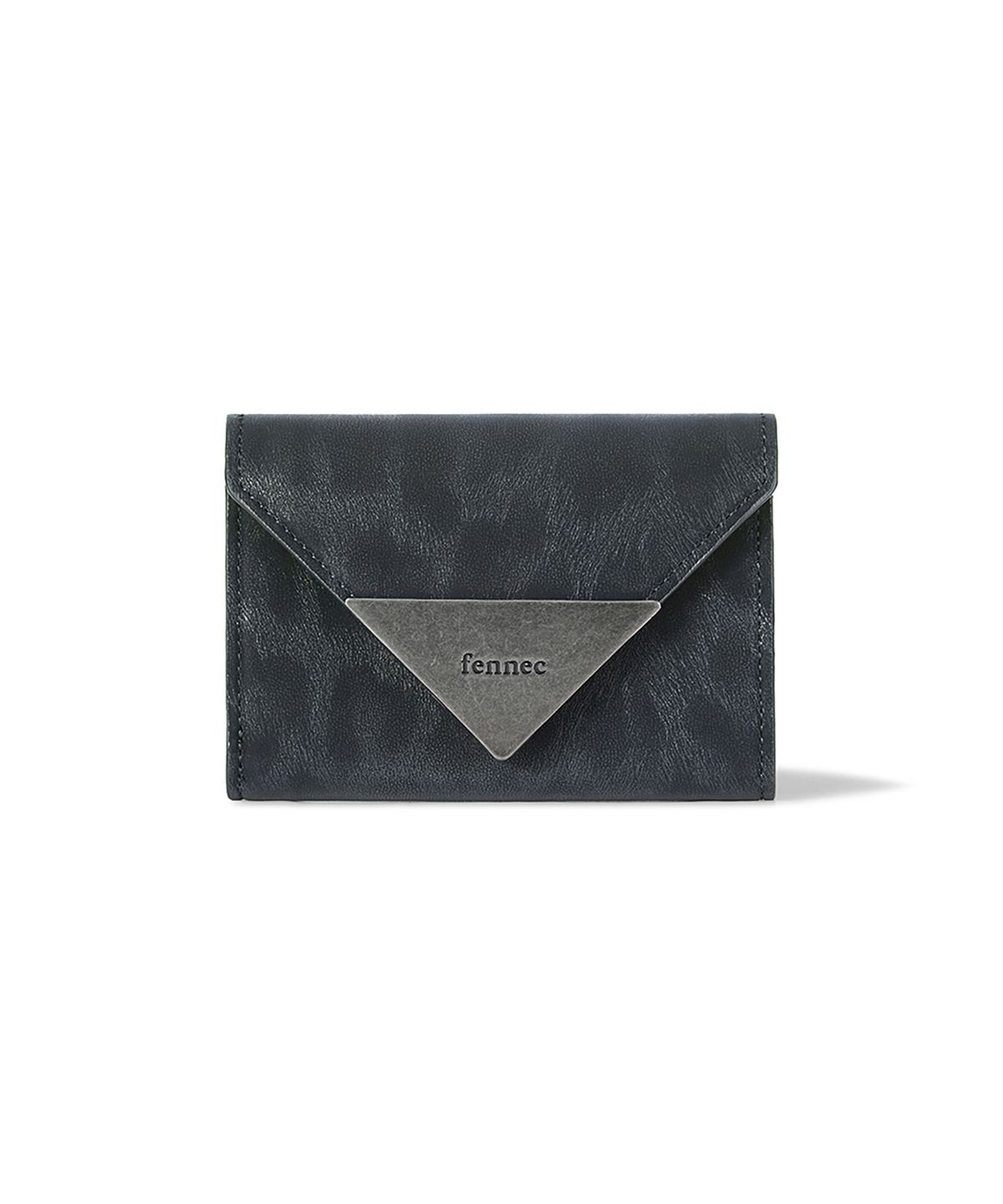 페넥(FENNEC) MATT TRIANGLE WALLET - LEOPARD NAVY