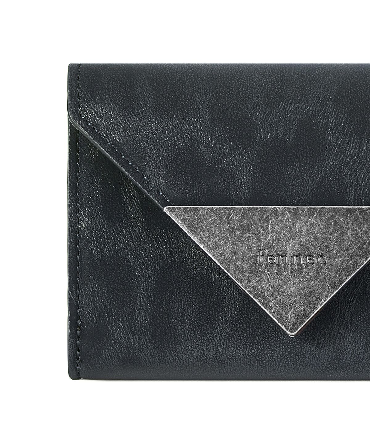페넥(FENNEC) MATT TRIANGLE WALLET - LEOPARD NAVY