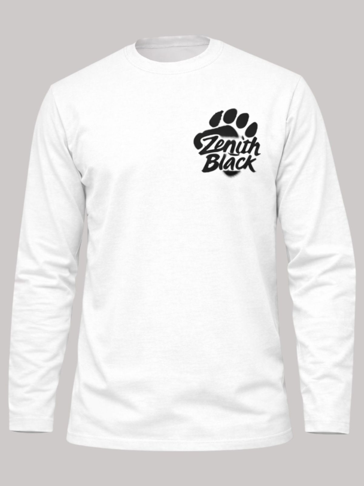 지블랙(ZBLACK) 베어풋 그래피티 롱슬리브(WHITE-BLACK PRINT)
