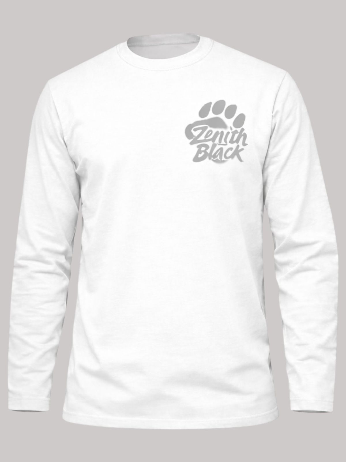 지블랙(ZBLACK) 베어풋그래피티  롱슬리브(WHITE-GREY PRINT)