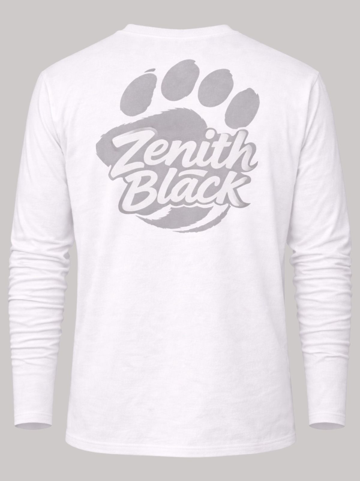 지블랙(ZBLACK) 베어풋그래피티  롱슬리브(WHITE-GREY PRINT)