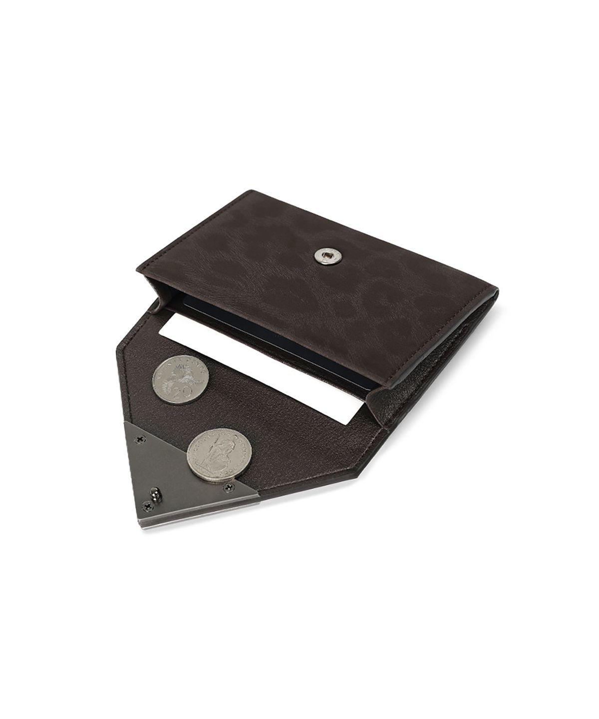 페넥(FENNEC) TRIANGLE NAME POCKET - LEOPARD BROWN