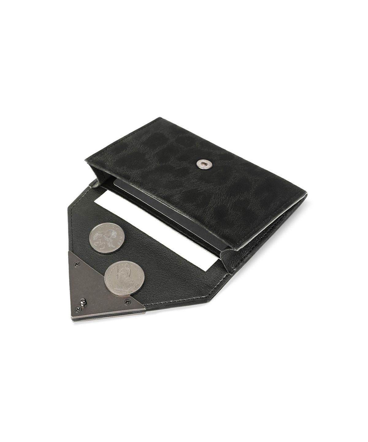 페넥(FENNEC) TRIANGLE NAME POCKET - LEOPARD BLACK