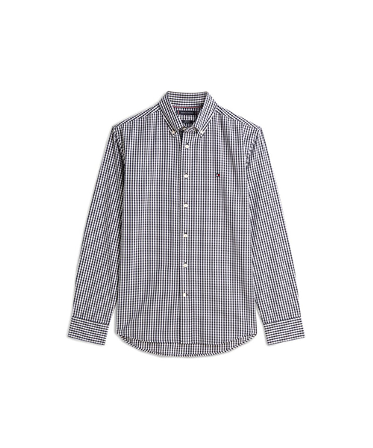 타미힐피거(TOMMY HILFIGER) [Regular fit] 플렉스 포플린 빅 깅엄 셔츠 (T12G0WSH080MT10MD)