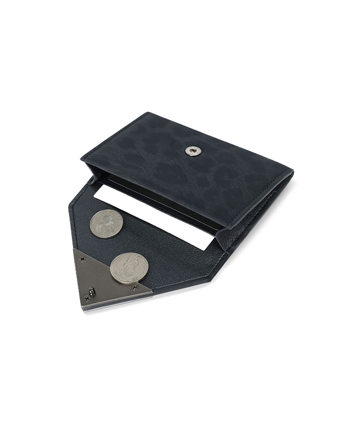 페넥(FENNEC) TRIANGLE NAME POCKET - LEOPARD NAVY