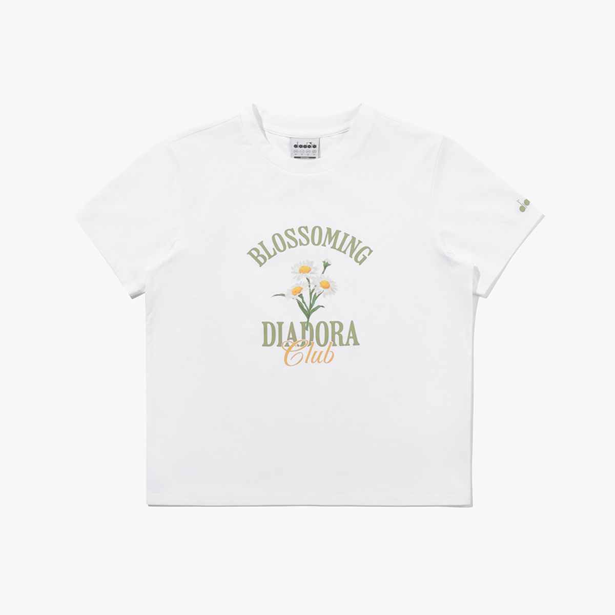 디아도라(diadora) 에어텍스 블루밍 반팔 티셔츠 우먼 OFF WHITE