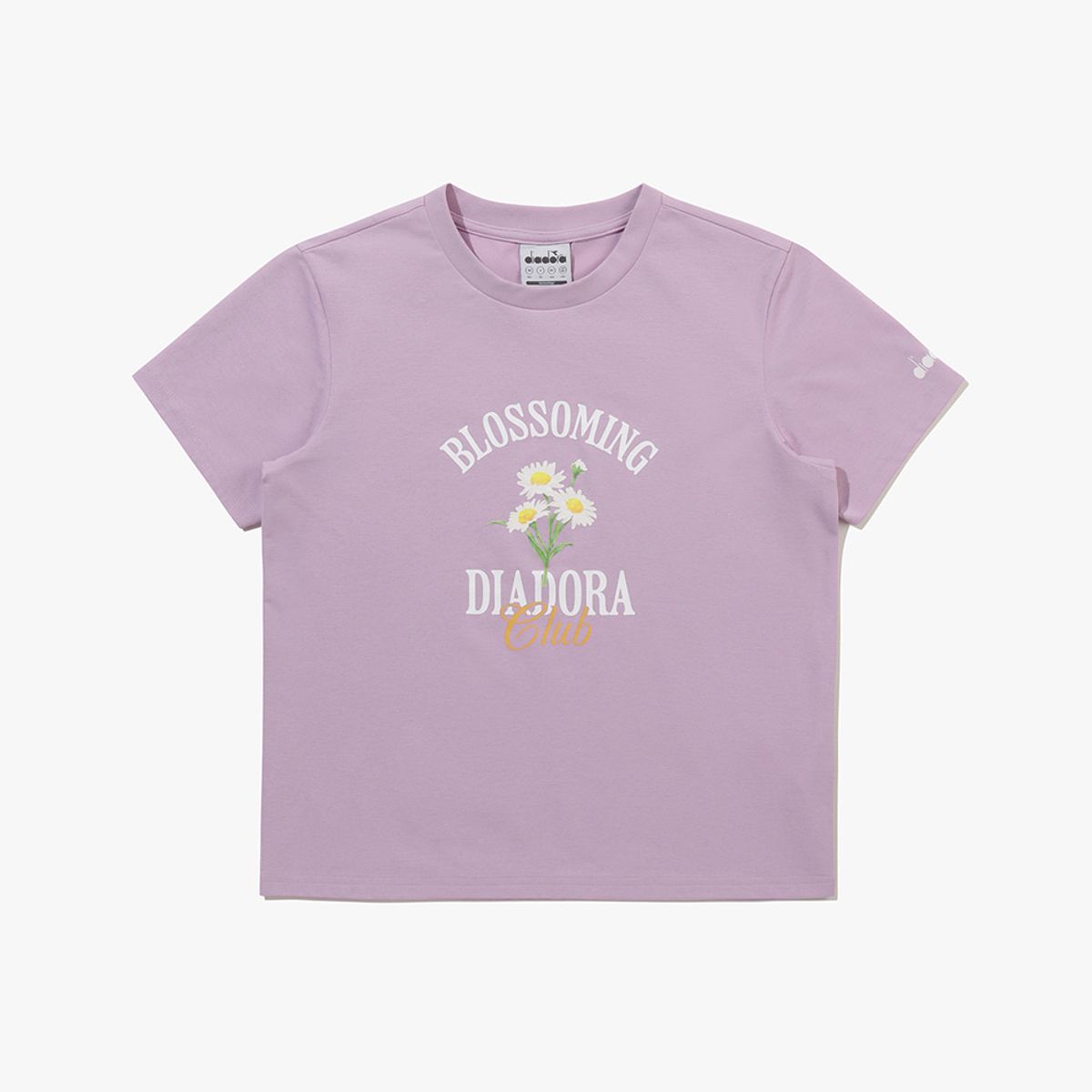 디아도라(diadora) 에어텍스 블루밍 반팔 티셔츠 우먼 VIOLET