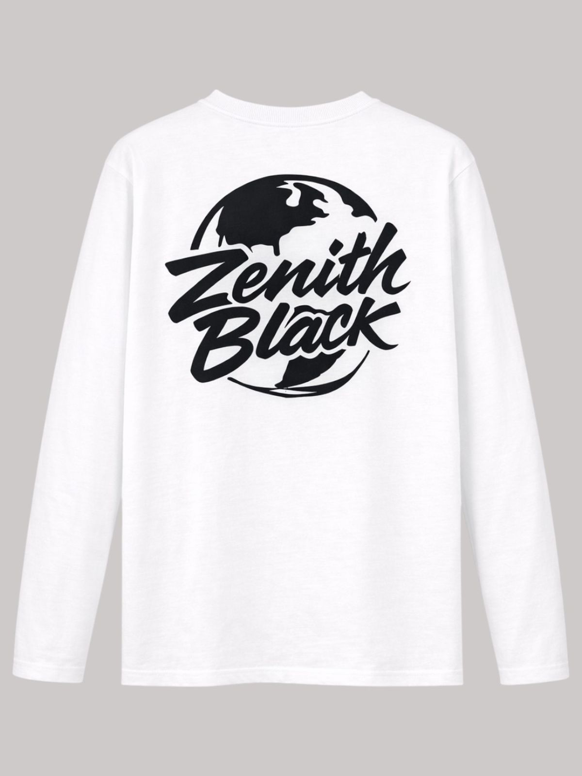 지블랙(ZBLACK) 유니버설 그래피티  롱슬리브(WHITE-BLACK PRINT)