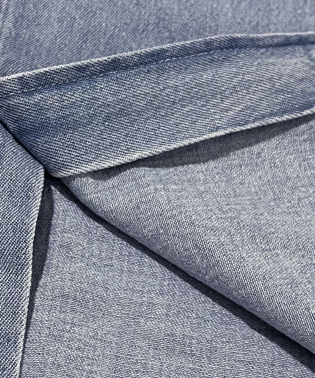 스케이터락(SK8ER ROCK) Double Hearts Denim Shirt ((light blue))