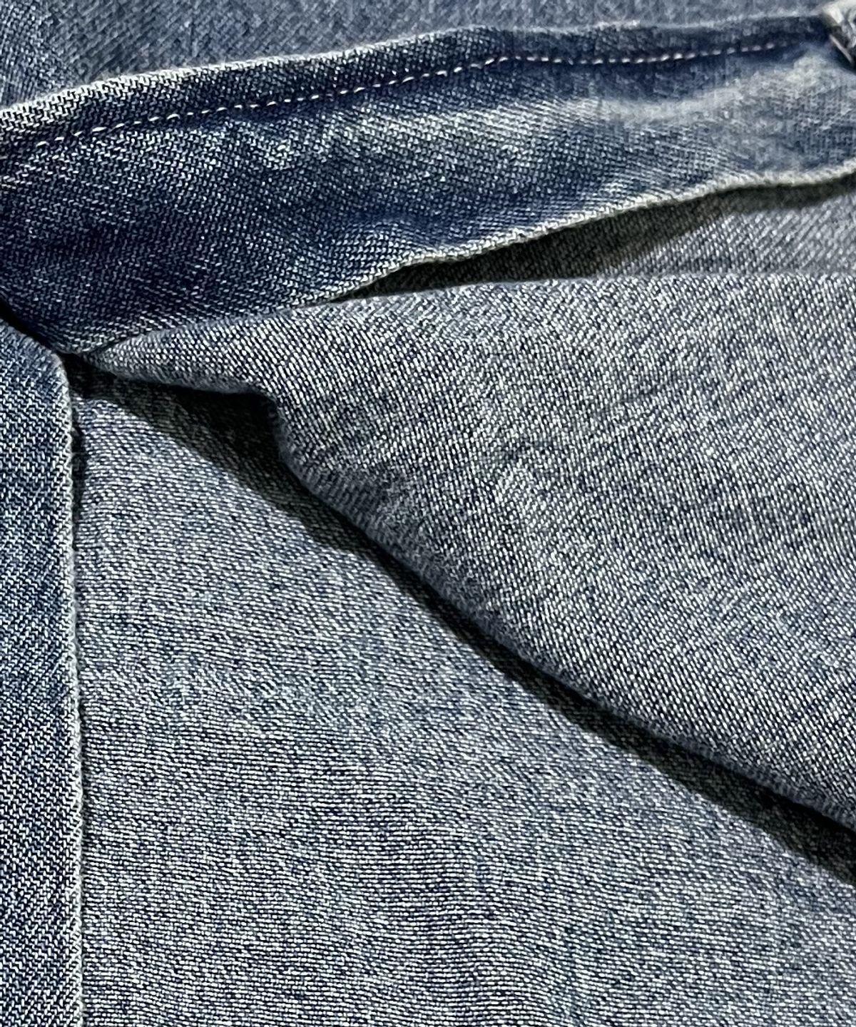 스케이터락(SK8ER ROCK) Double Hearts Denim Shirt ((blue))