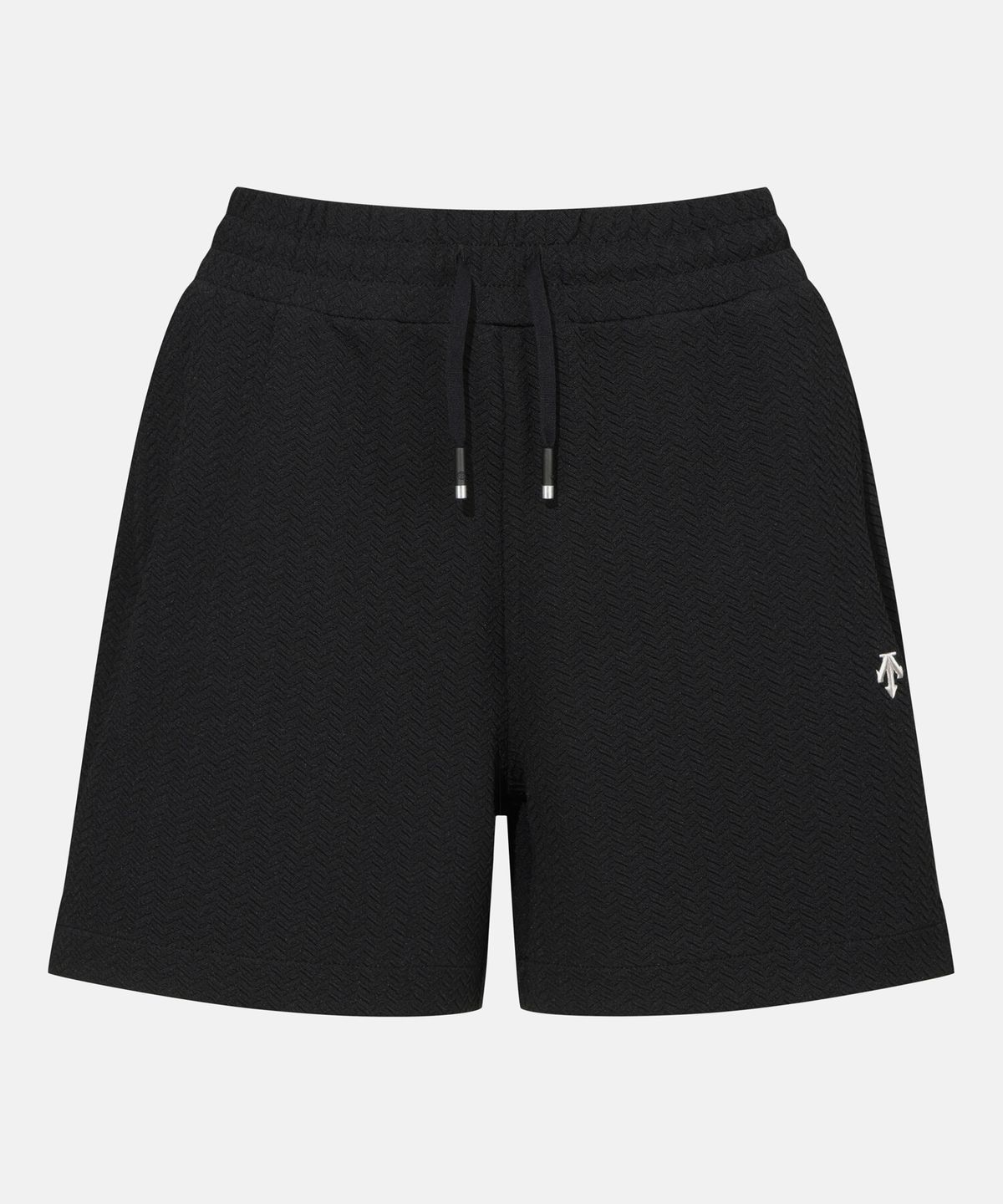 데상트(DESCENTE) 우먼스 4.5인치 자카드 니트 쇼츠 블랙 SR122PKH21