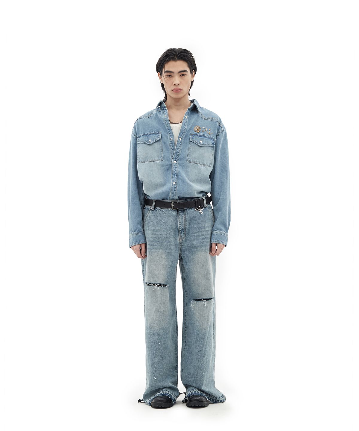 데프가먼츠(DEFGARMENTS) WESTERN SHIRTS [INDIGO]