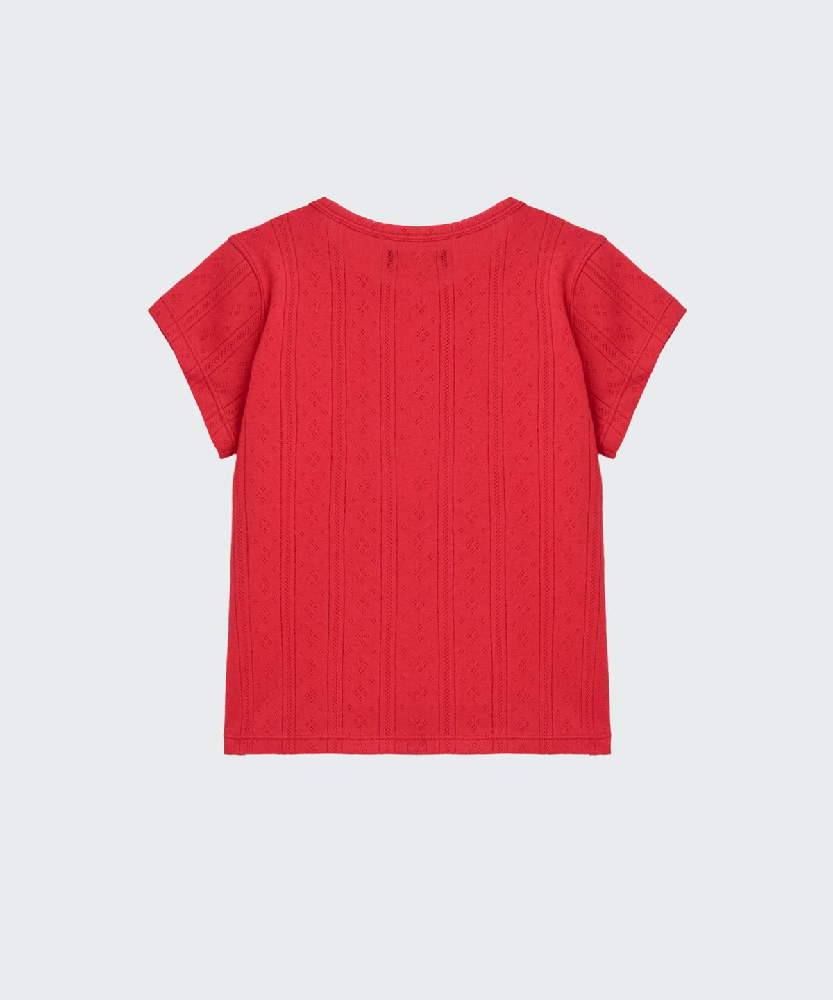 무신사 스탠다드 키즈(MUSINSA STANDARD KIDS) 포인텔 크루 넥 티셔츠 [레드]
