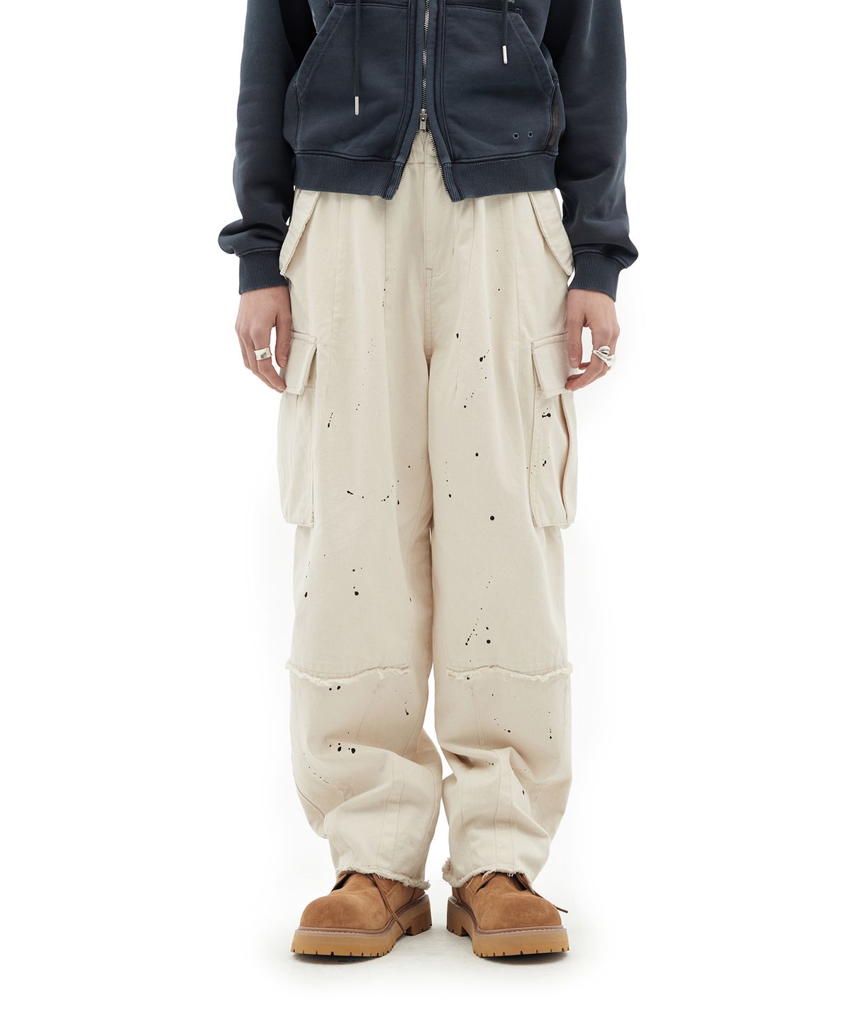 데프가먼츠(DEFGARMENTS) LAYERED CARGO PANTS [IVORY]