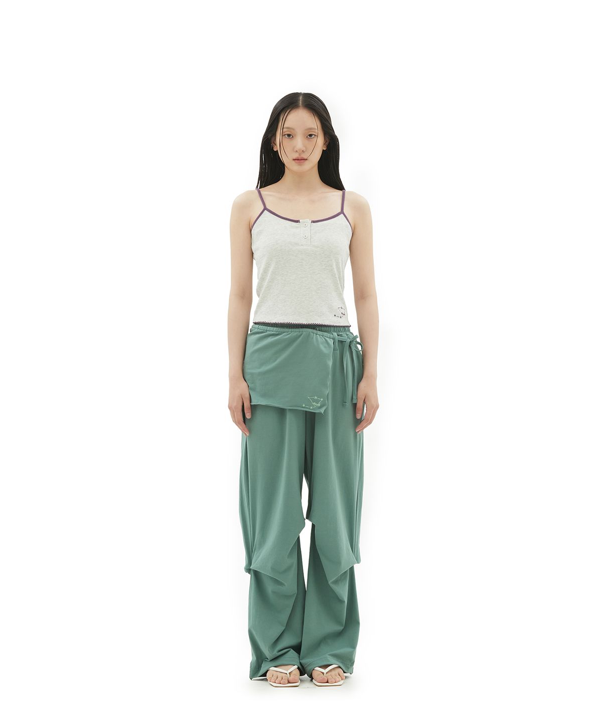데프가먼츠(DEFGARMENTS) (DEFG X 나는진희) PINTUCK BELT JOGGER PANTS [5COLOR]