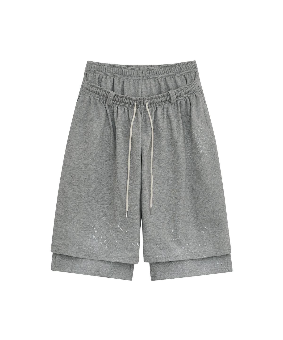 데프가먼츠(DEFGARMENTS) PAINTING BRUSHED BURMUDA SHORTS [MELANGE]