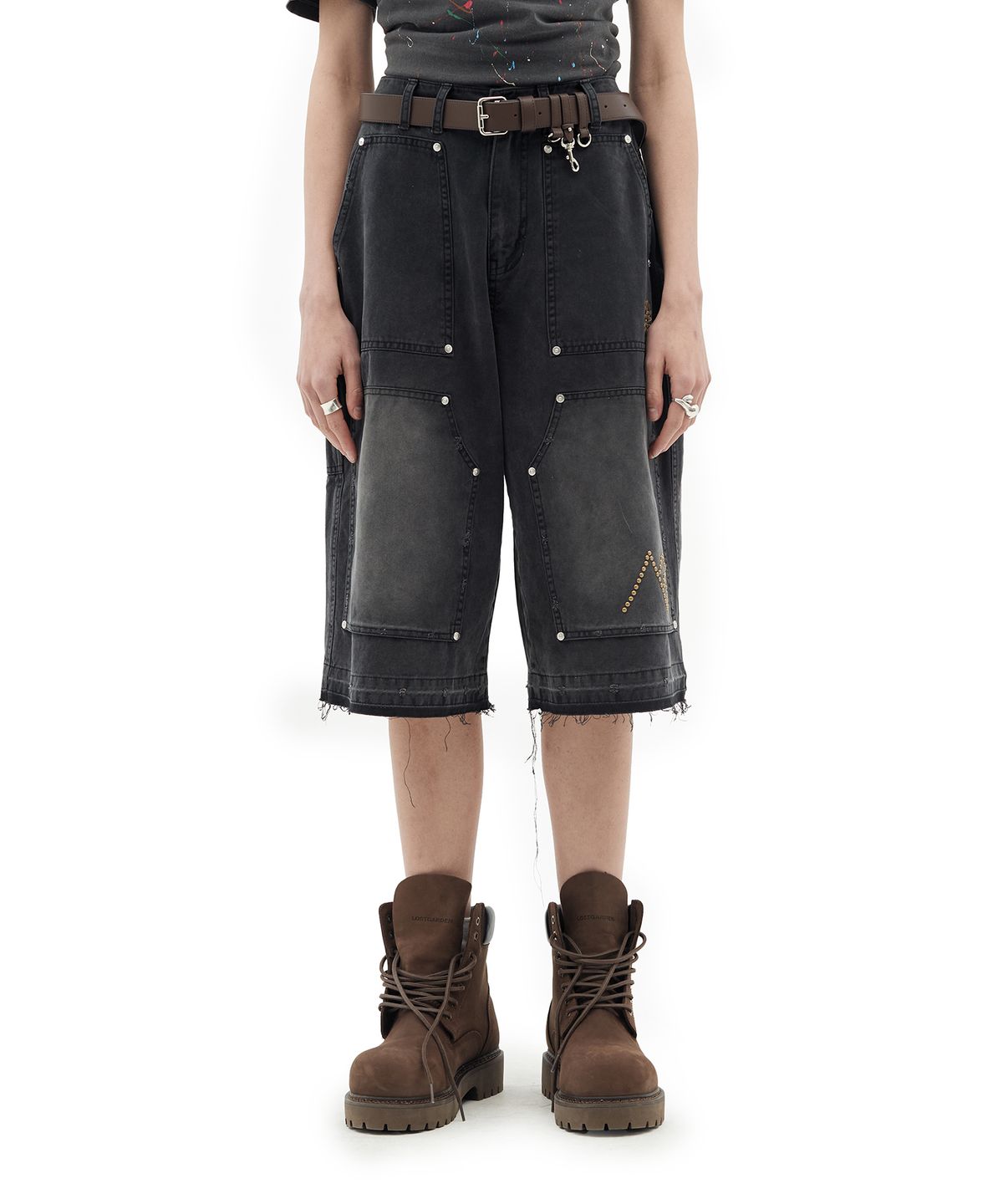 데프가먼츠(DEFGARMENTS) CARPENTER BERMUDA SHORTS [BLACK]