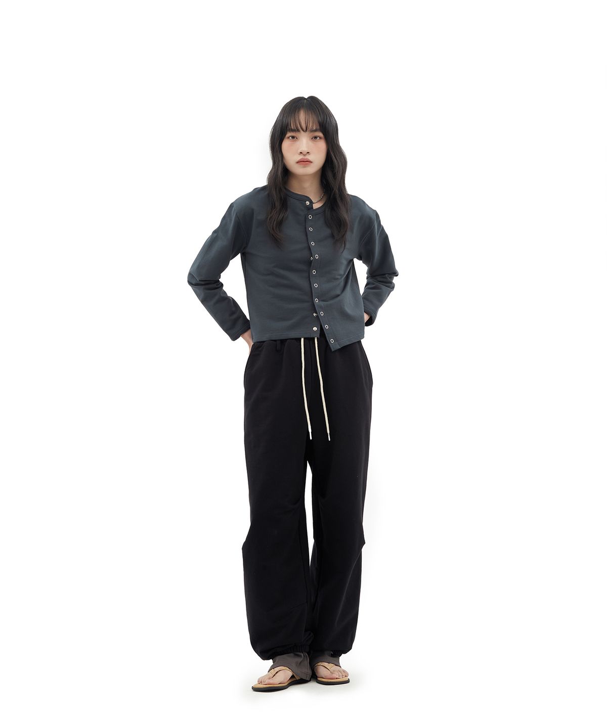 데프가먼츠(DEFGARMENTS) SNAP BUTTON GARDIGAN [3COLOR]