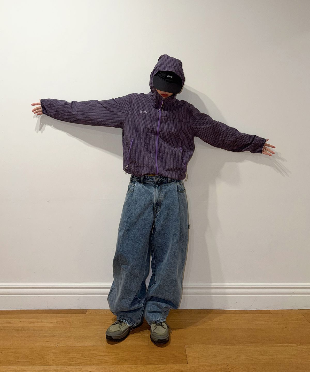 데프가먼츠(DEFGARMENTS) (DEFG X US) CHECK WIND JACKET [2COLOR]
